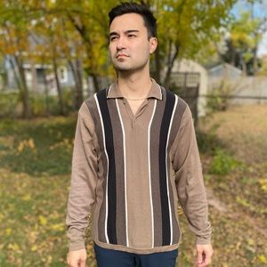 Vintage Pierre Cardin Long Sleeve Polo Shirt